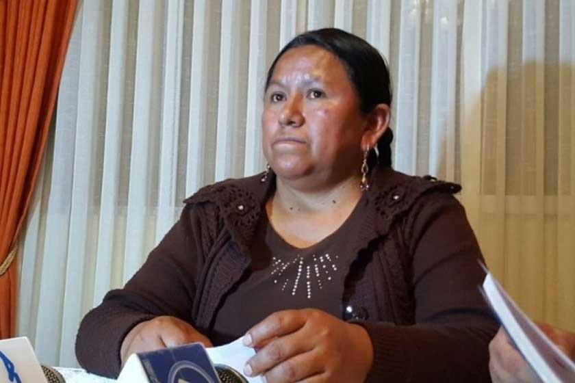 La exministra de Desarrollo Rural y Tierras, Nemesia Achacollo
