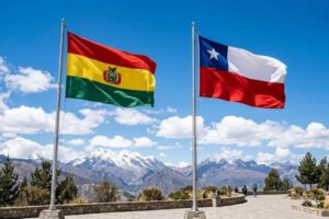 Flamean las banderas de Bolivia y Chile