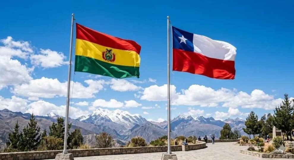 Flamean las banderas de Bolivia y Chile