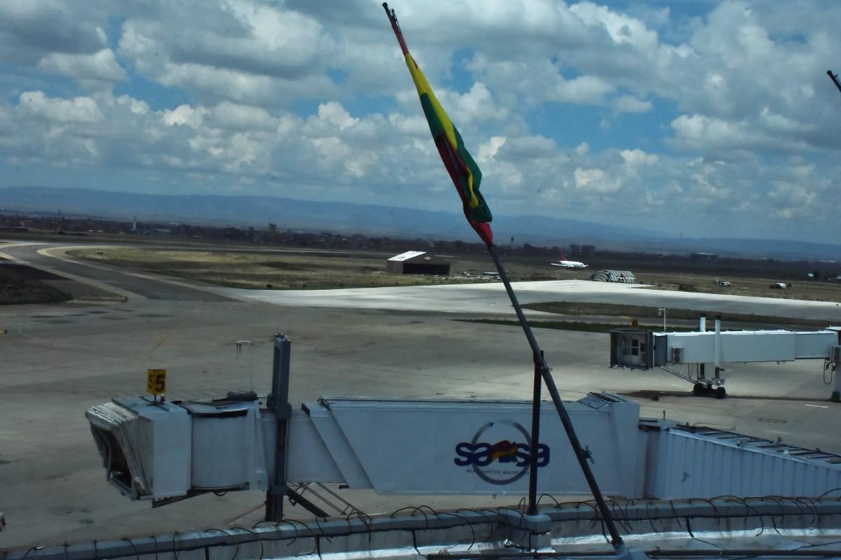 Vista de la terminal aérea de El Alto