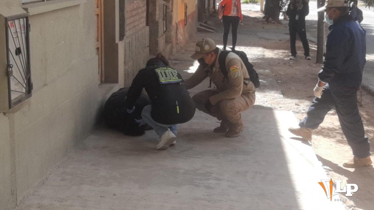 Canes junto a su amo fallecido en Oruro