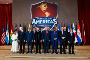 Los presidentes que asistieron a la Cumbre Escudo de América