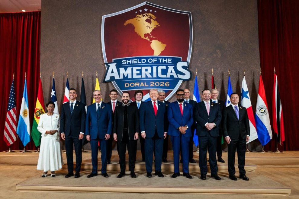 Los presidentes que asistieron a la Cumbre Escudo de América