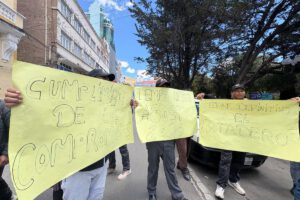Protesta de vecinos en la ciudad de Oruro
