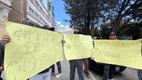 Protesta de vecinos en la ciudad de Oruro