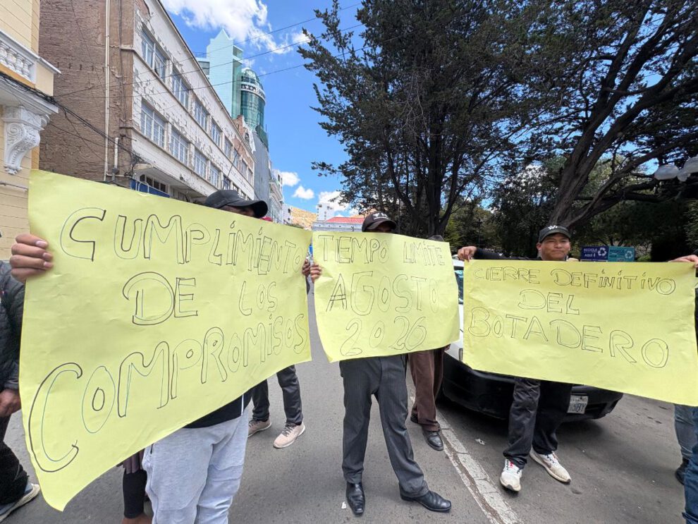 Protesta de vecinos en la ciudad de Oruro