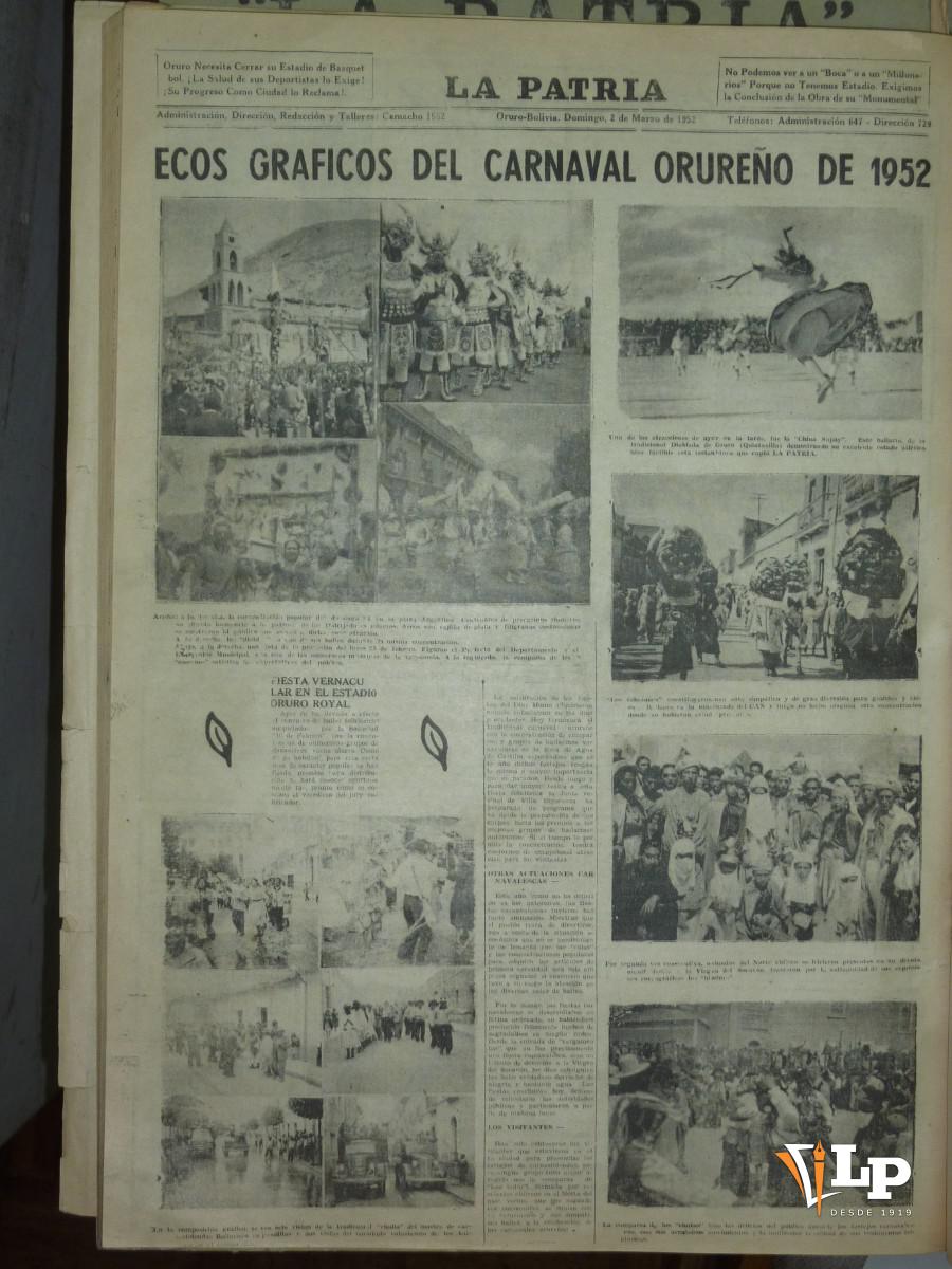 Publicación de La Patria sobre el carnaval