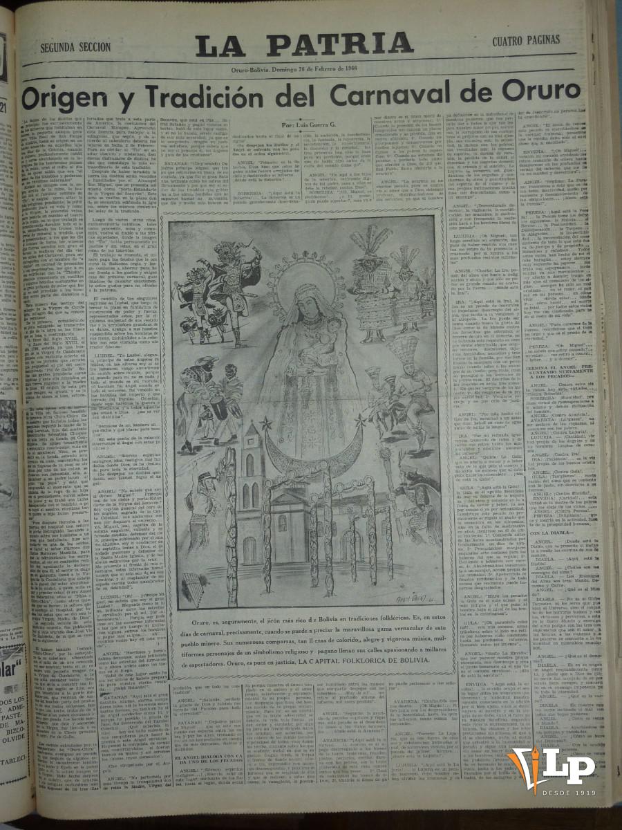 Publicación de La Patria sobre el carnaval