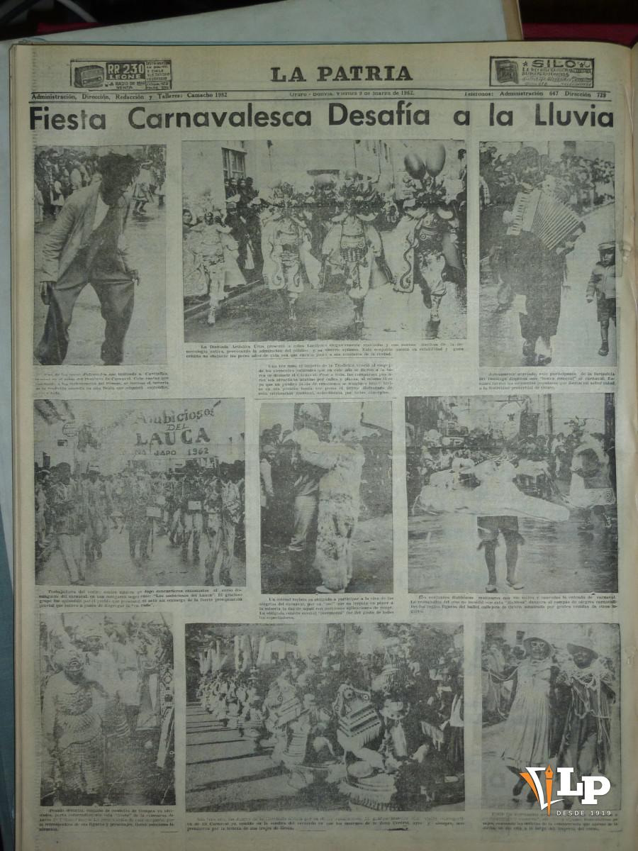Publicación de La Patria sobre el carnaval