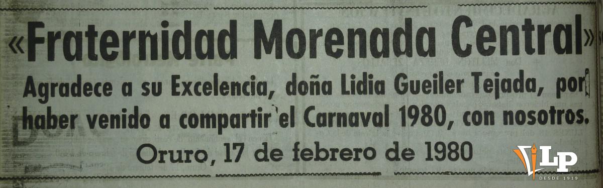 Publicación de La Patria sobre el carnaval
