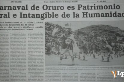 Publicación de La Patria sobre el carnaval