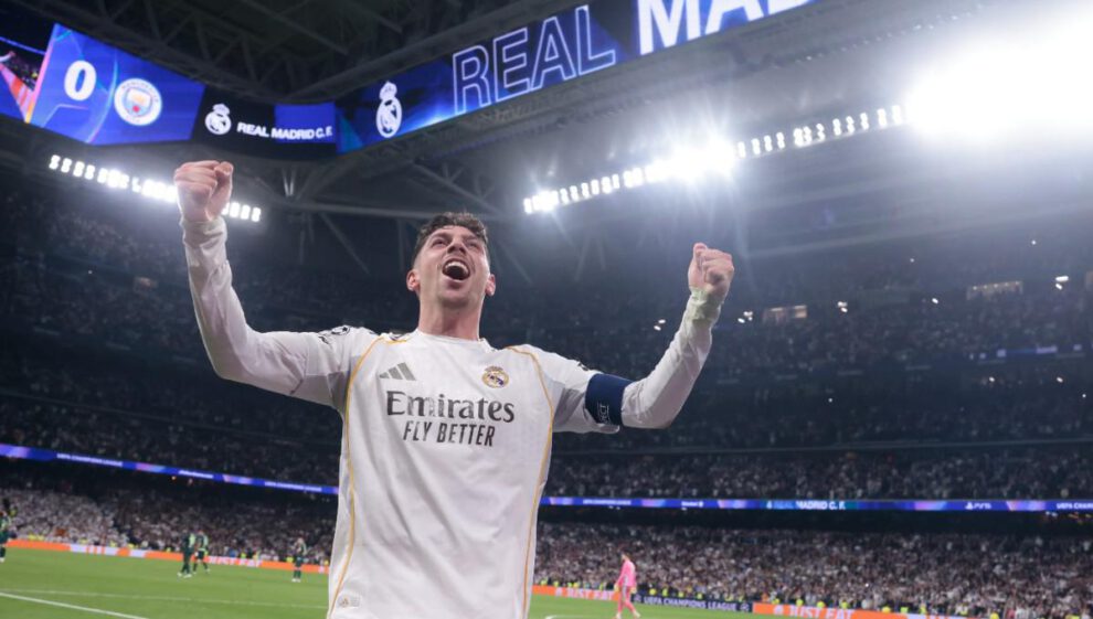 Liga de Campeones, Real Madrid vs. Manchester City, Triplete de Fede Valverde