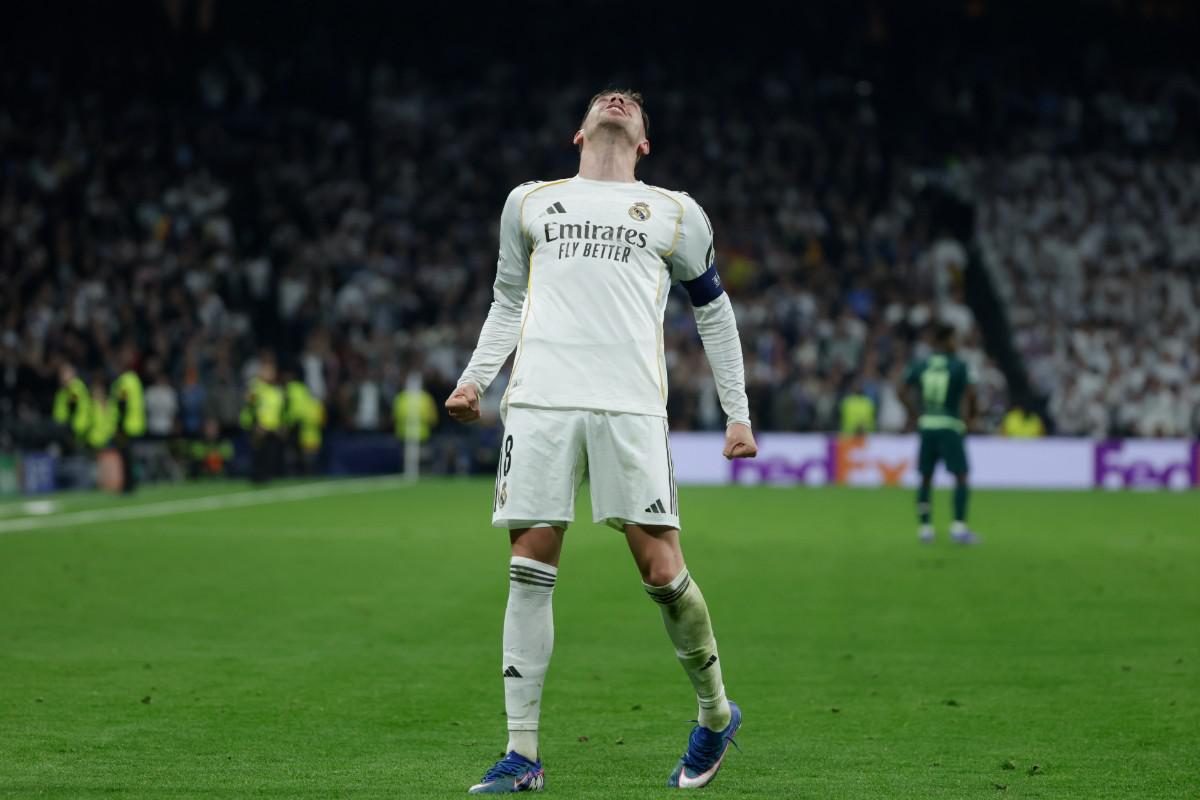 Liga de Campeones, Real Madrid vs. Manchester City, Triplete de Fede Valverde