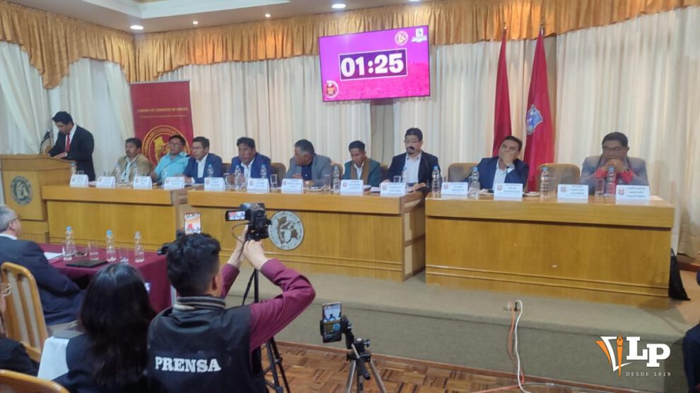 Candidatos a la gobernación de Oruro