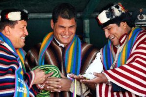 expresidentes de Venezuela, Ecuador y Bolivia