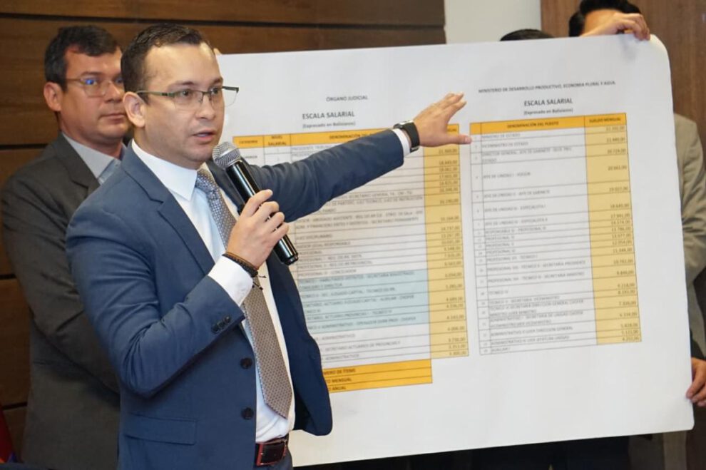 Romer Saucedo, titular del TSJ, este jueves pidió una nivelación salarial para el Órgano Judicial.