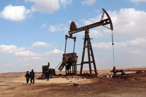 Un pozo de petróleo en Al-Omar, Siria