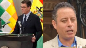 El Presidente Paz y el vicepresidente Edmand Lara