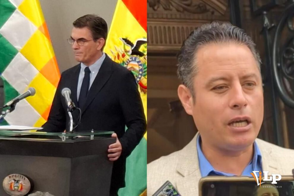 El Presidente Paz y el vicepresidente Edmand Lara