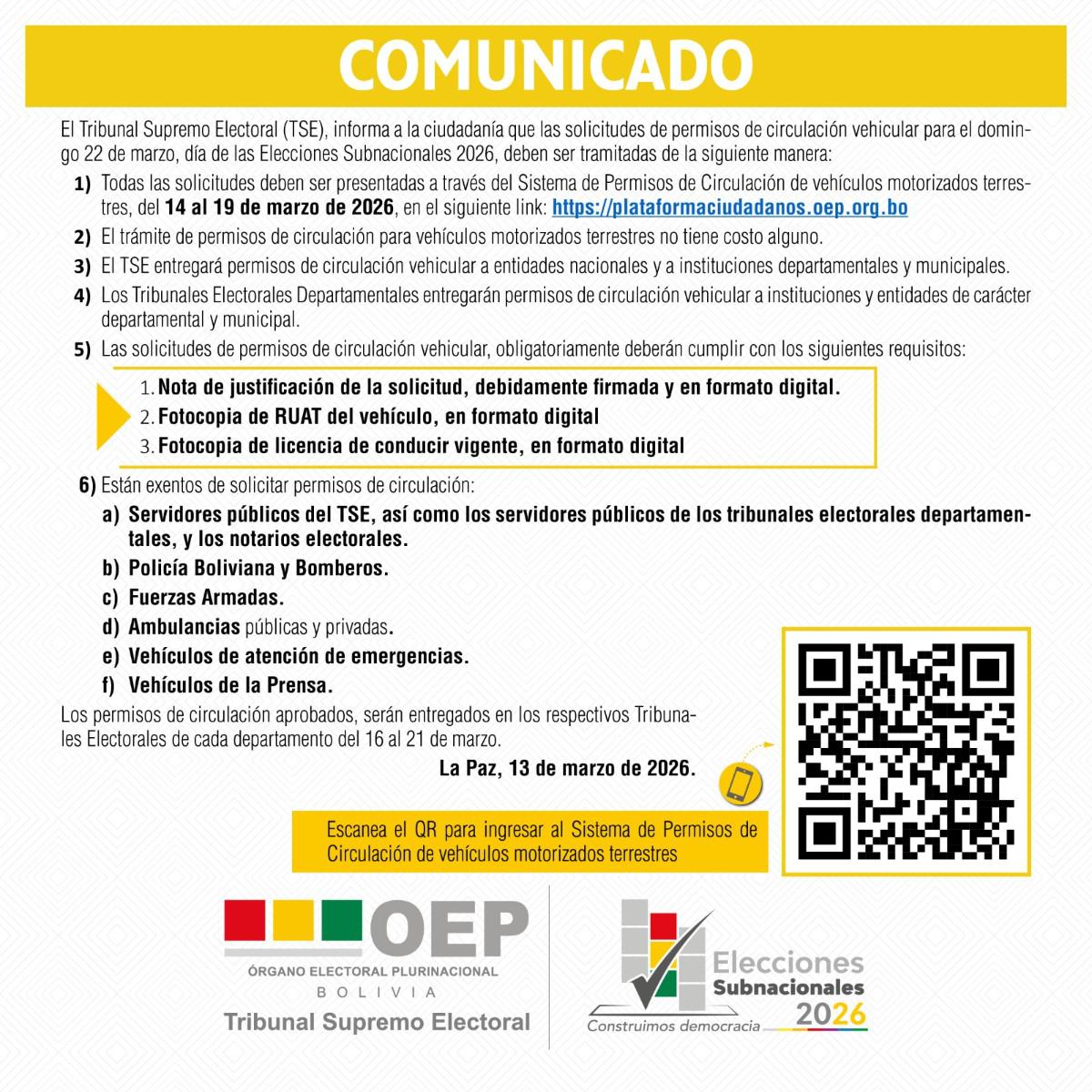 COMUNICADO