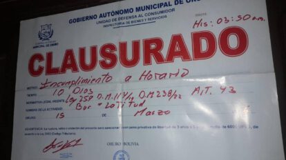 Clausura de local