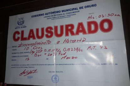 Clausura de local