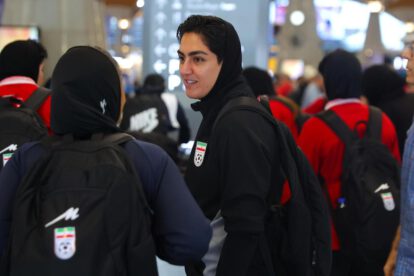 jugadoras del equipo de futbol de Irán