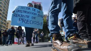 Protesta de empresas constructoras