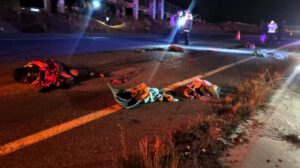 se muestran los restos de la persona fallecida