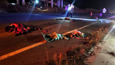 se muestran los restos de la persona fallecida