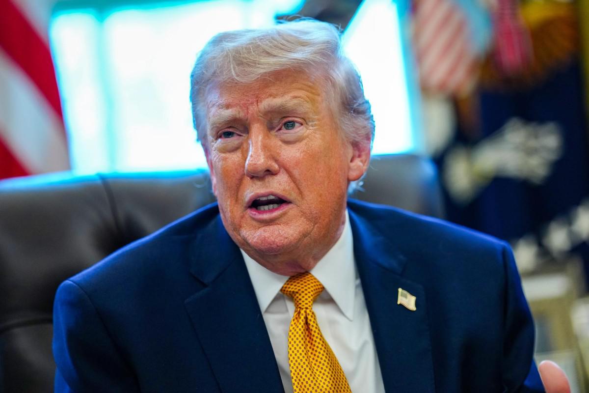 El presidente Donald Trump en conferencia de prensa