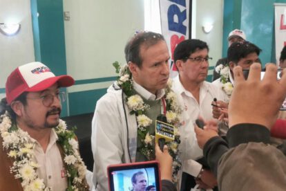 Llegada de Tuto Quiroga a Oruro