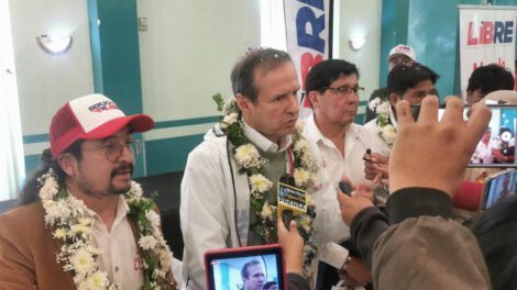 Llegada de Tuto Quiroga a Oruro