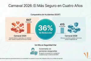 Infografía sobre el Carnaval más seguro de los últimos cuatro años (2026) según UNIVIDA
