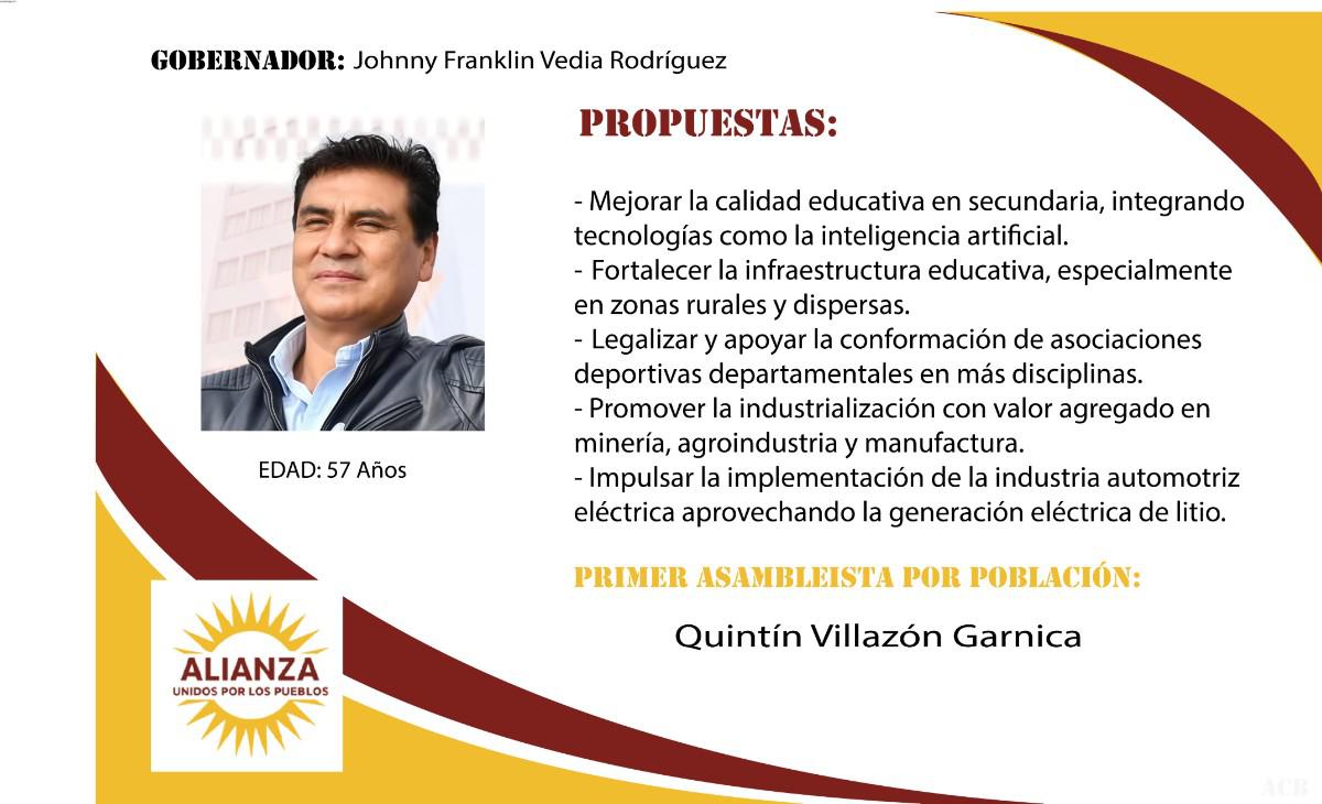 candidato a la Gobernación de Oruro