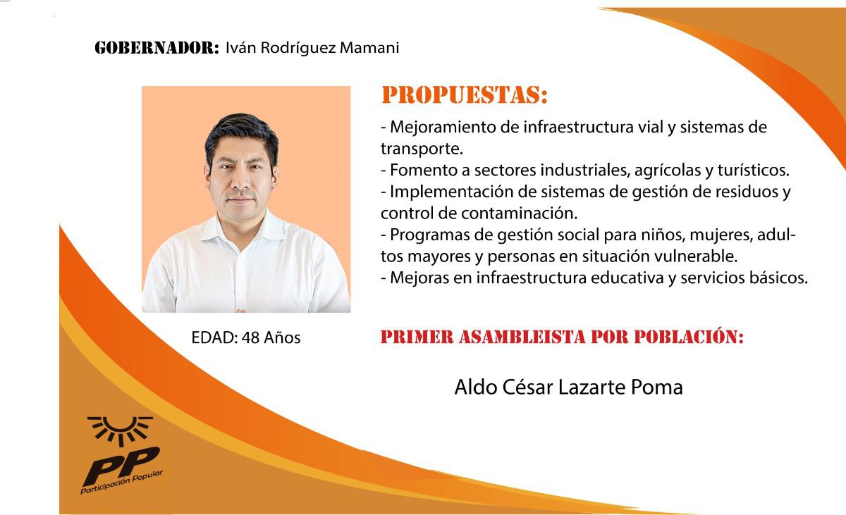 candidato a la Gobernación de Oruro