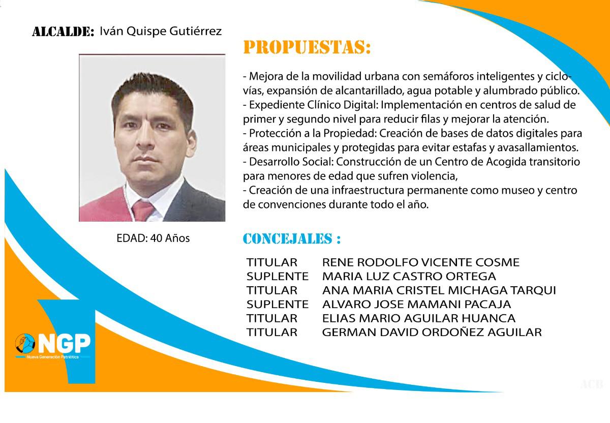 Candidato a la Alcaldía de Oruro