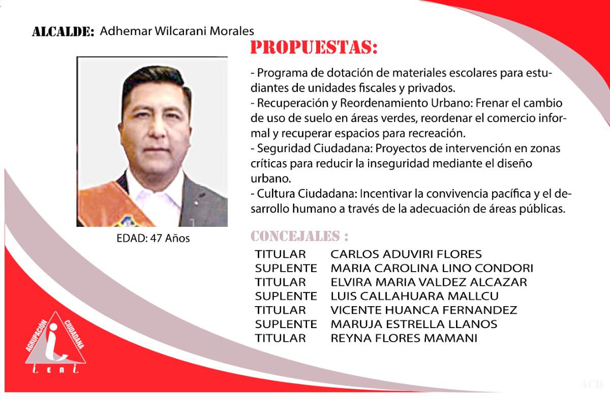 Candidato a la Alcaldía de Oruro