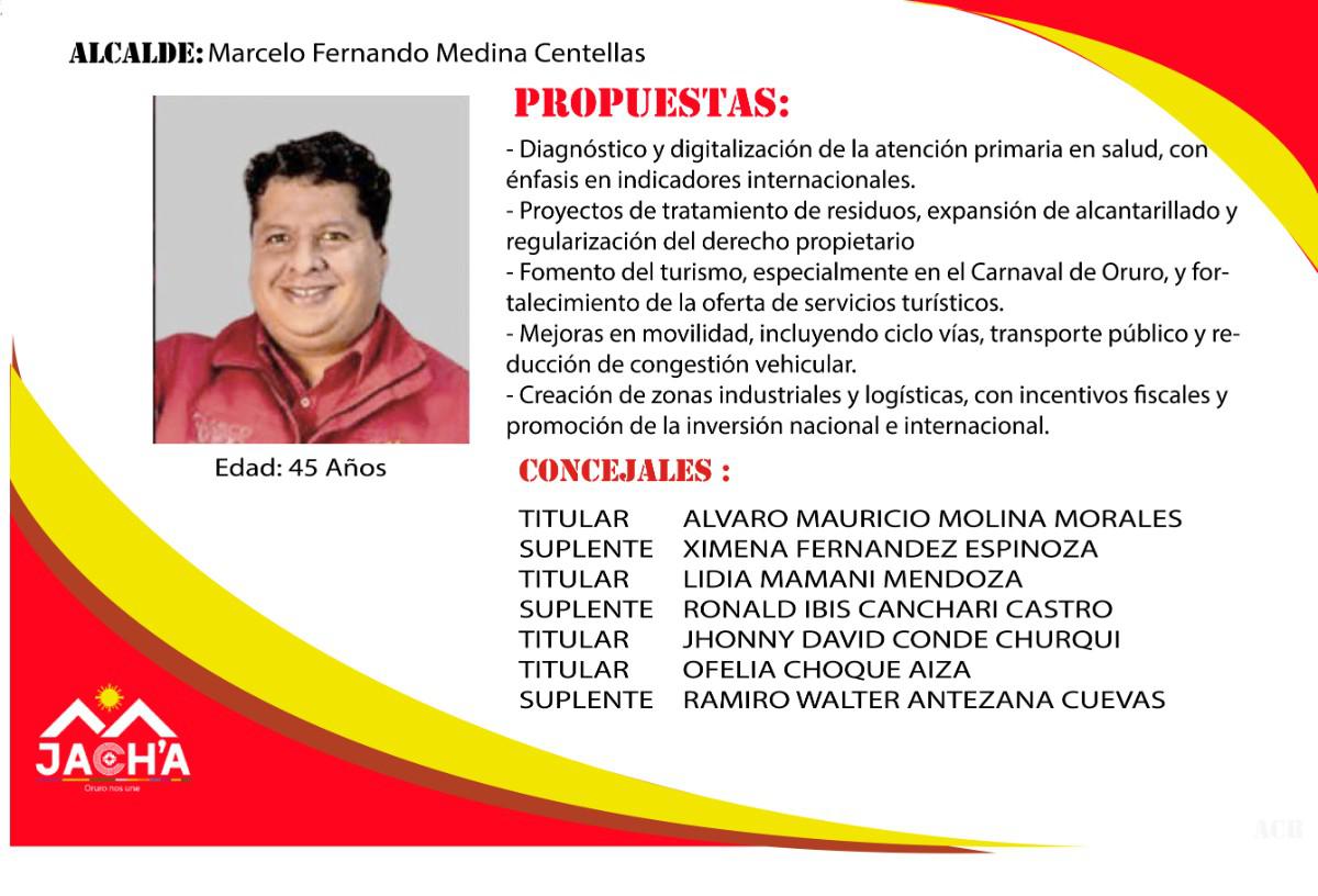 Candidato a la Alcaldía de Oruro