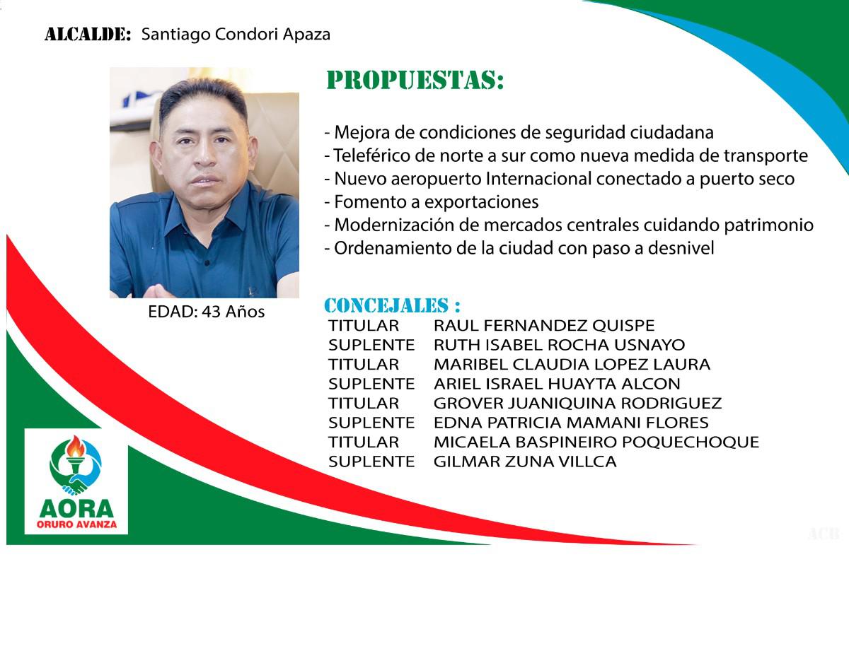 Candidato a la Alcaldía de Oruro
