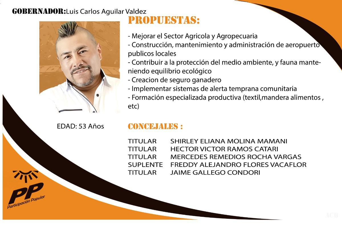 Candidato a la Alcaldía de Oruro