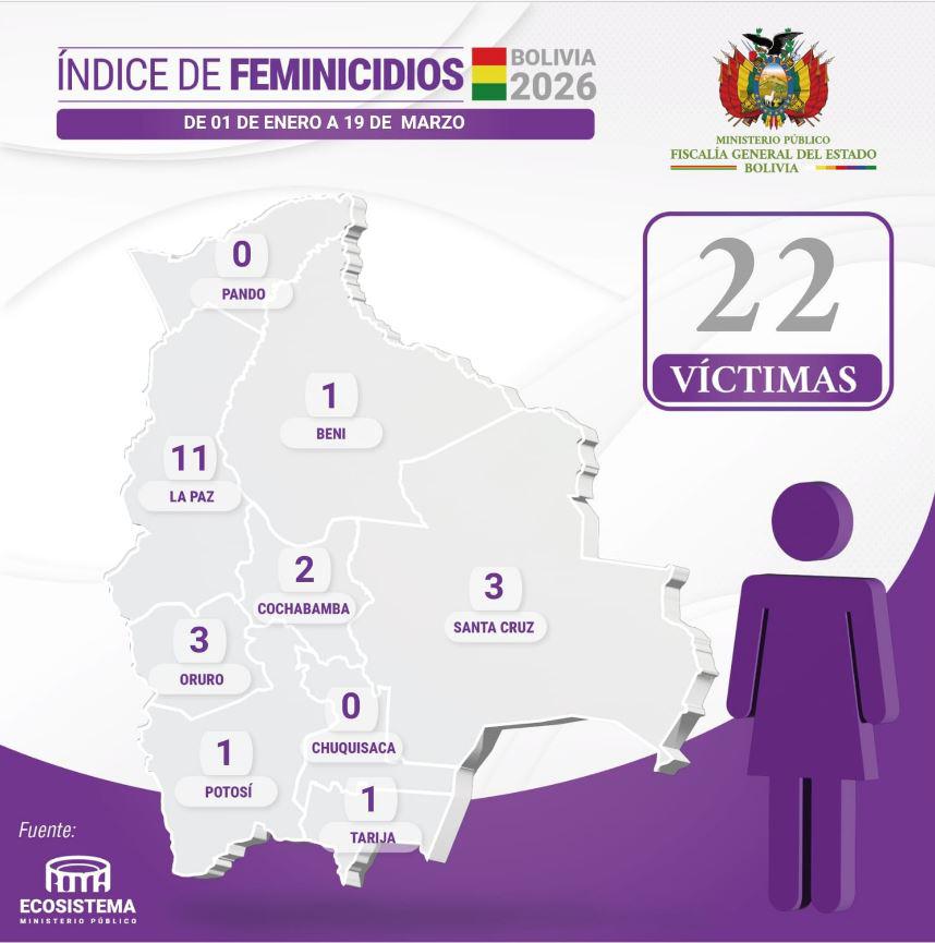 mapa de estadísticas sobre los casos de feminicidio
