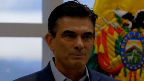 El Presidente Rodrigo Paz durante su discurso