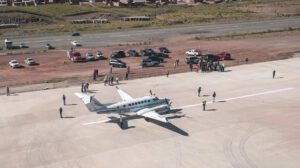 Primer aterrizaje en el aeropuerto Capitán Rojas, Potosí