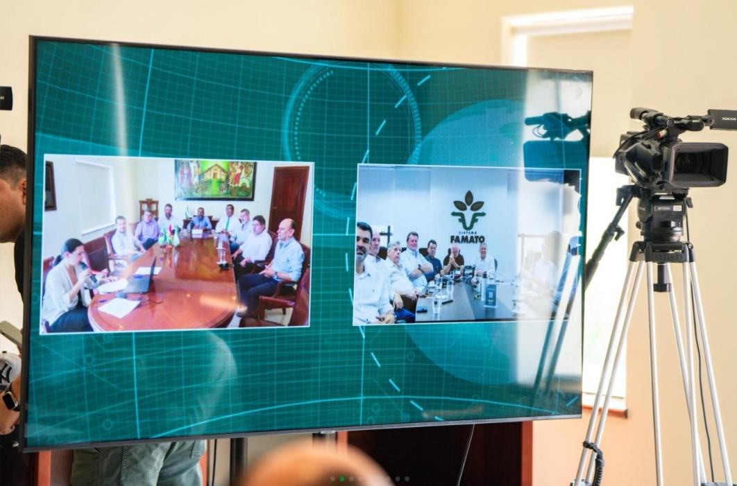 videollamada de autoridades de Bolivia y Brasil