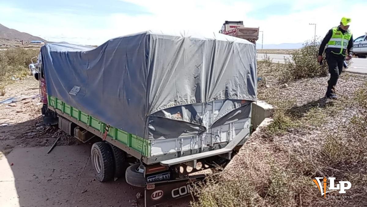 estado del camión luego del accidente