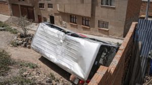 se muestra el vehículo siniestrado