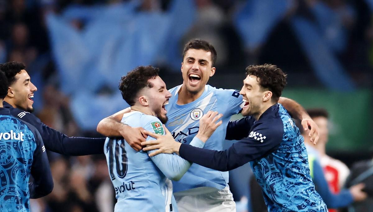 Manchester City campeón, Copa de la Liga, Pep Guardiola, goles de Nico O'Reilly