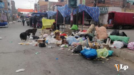 imagen de la basura en el mercado Roberto Young