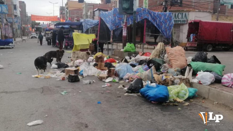 imagen de la basura en el mercado Roberto Young